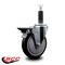 Service Caster 5'' Black Poly Swivel 1'' Expanding Stem Caster with Brake SCC-EX20S514-PPUB-BLK-PLB-1 - alternate 4